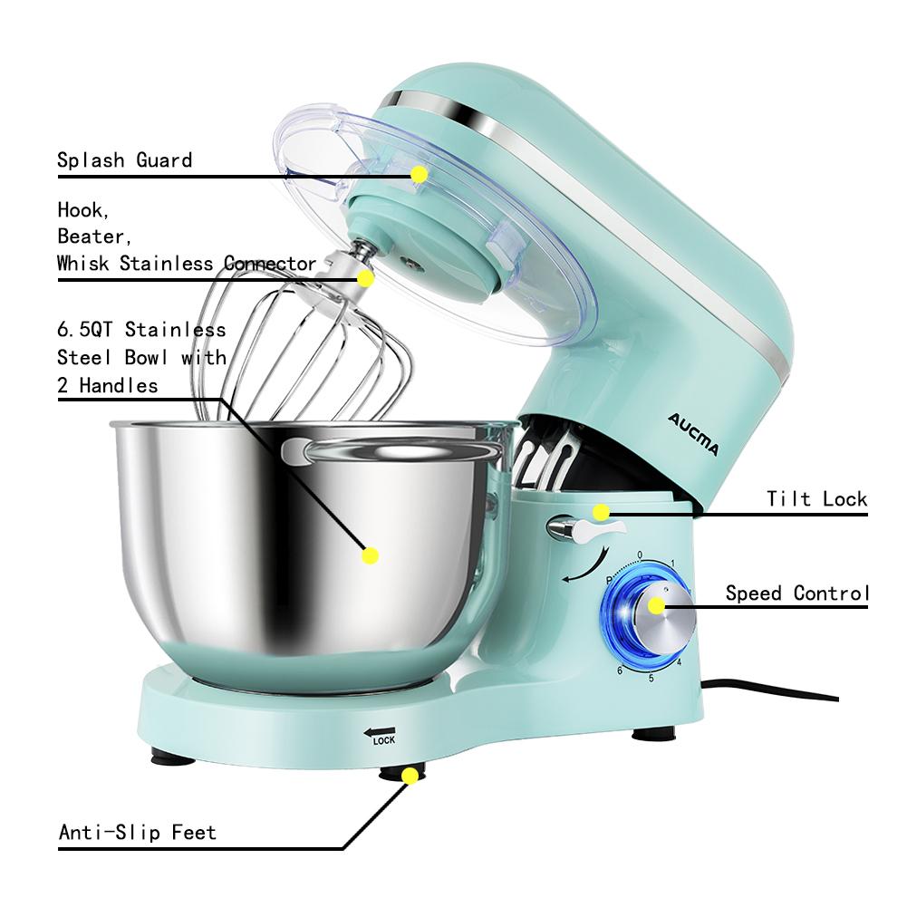 Aucma 6.5QT Stand Mixer with Upgraded Motor