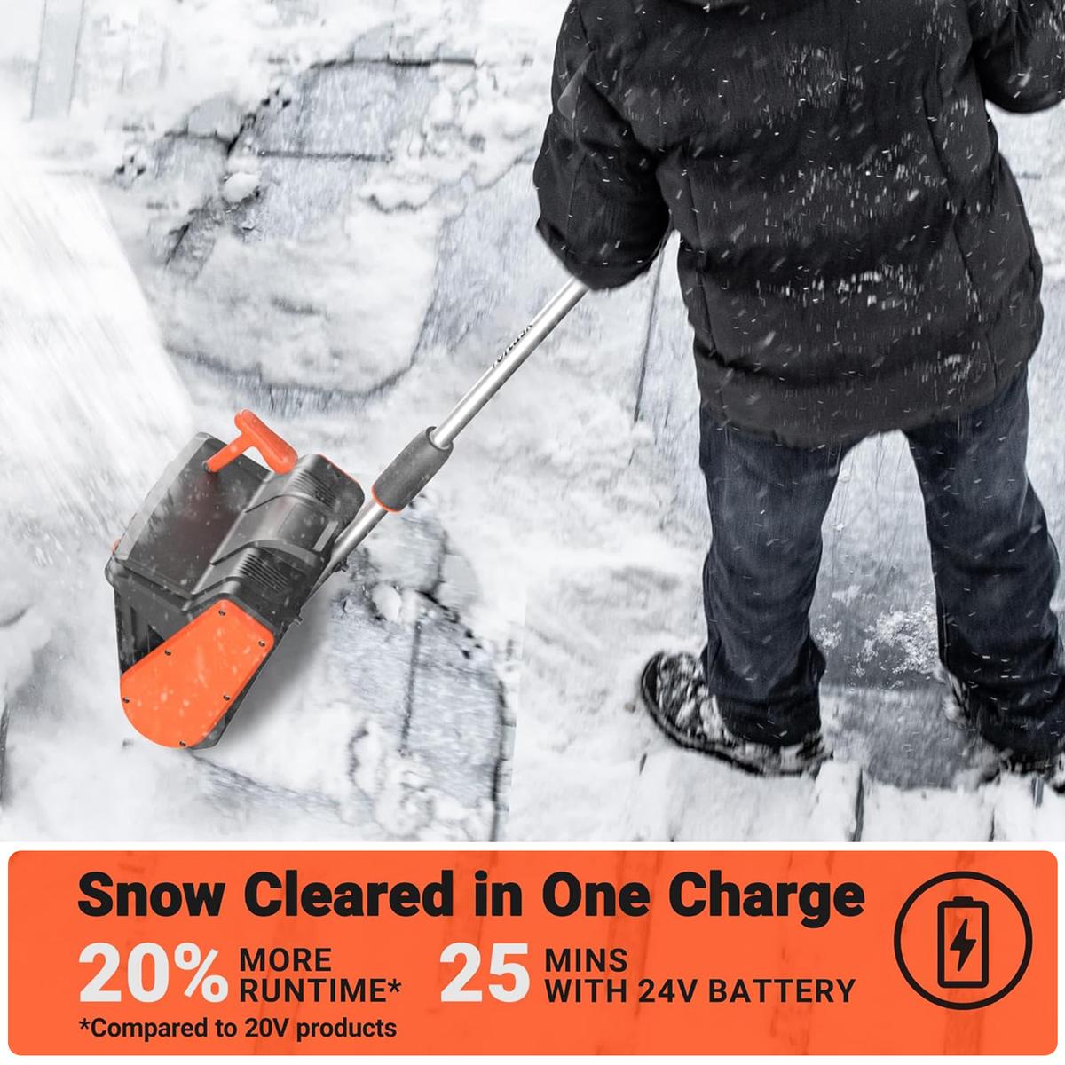 Voltask Cordless Snow Shove