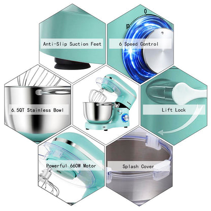 Aucma 6.5QT Stand Mixer with Upgraded Motor